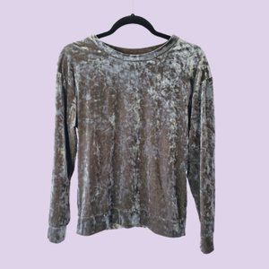 H&M G R E Y /  C H A R C O A L Crushed Velvet Sweater